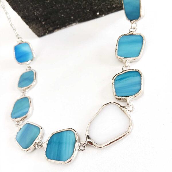 Collana sassi azzurra - LINEA MARE