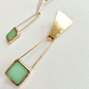 Orecchini Pendolo Verde Acqua